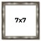 Square Classic Modern Silver Picture Frame - UV Acrylic, Foam Board Backing, Hanging Hardware